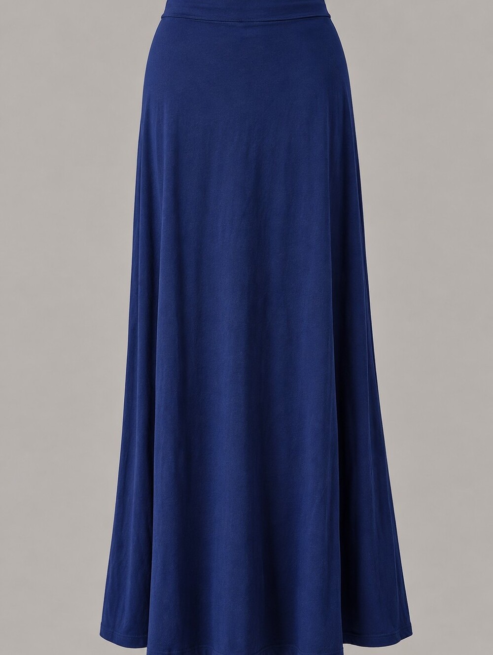 Susana Monaco Navy Blue Stretch A-Line Maxi Skirt Small Made USA